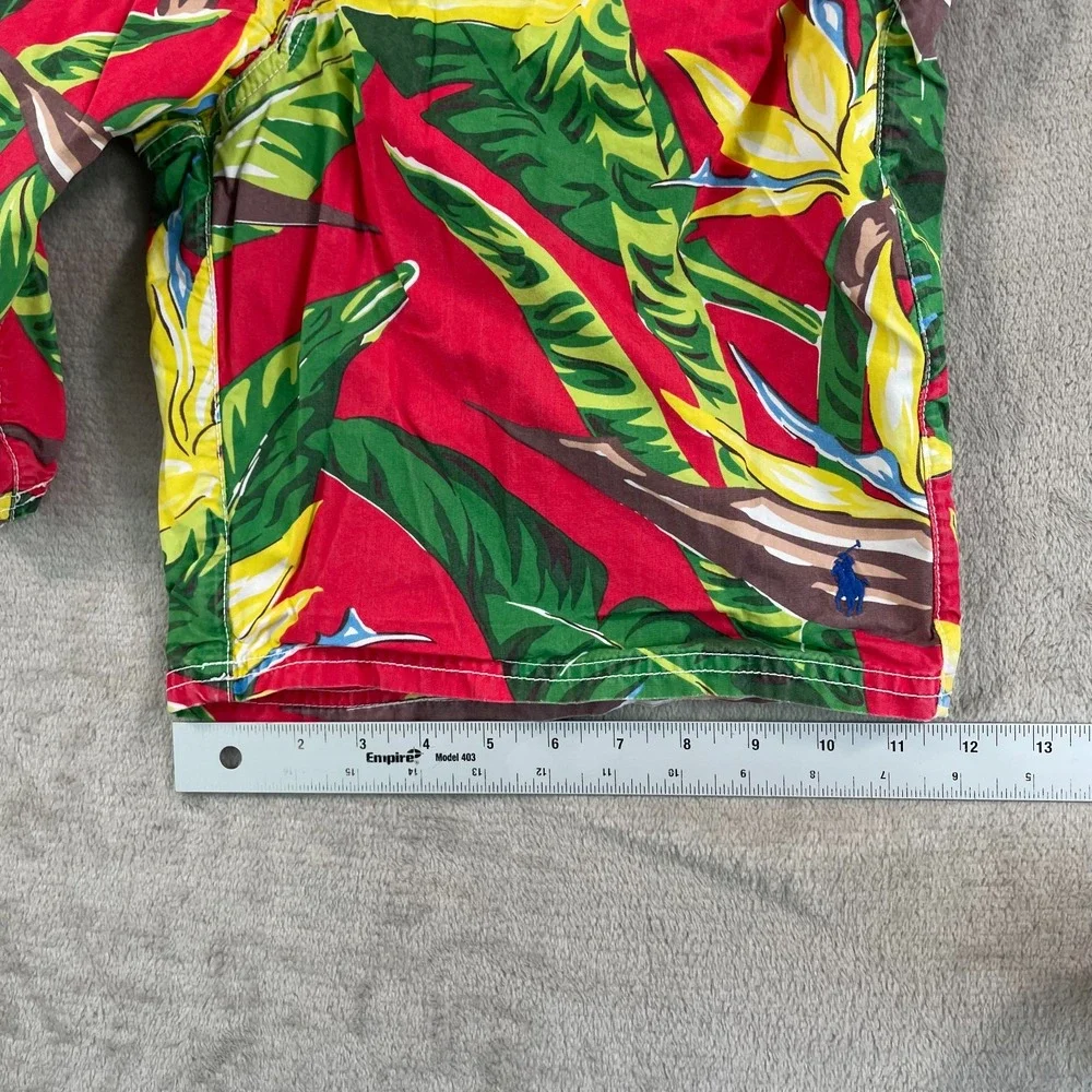 Vintage Polo Ralph Lauren Board Shorts Men 32 Multi Birds‎ of Paradise Hawaiian